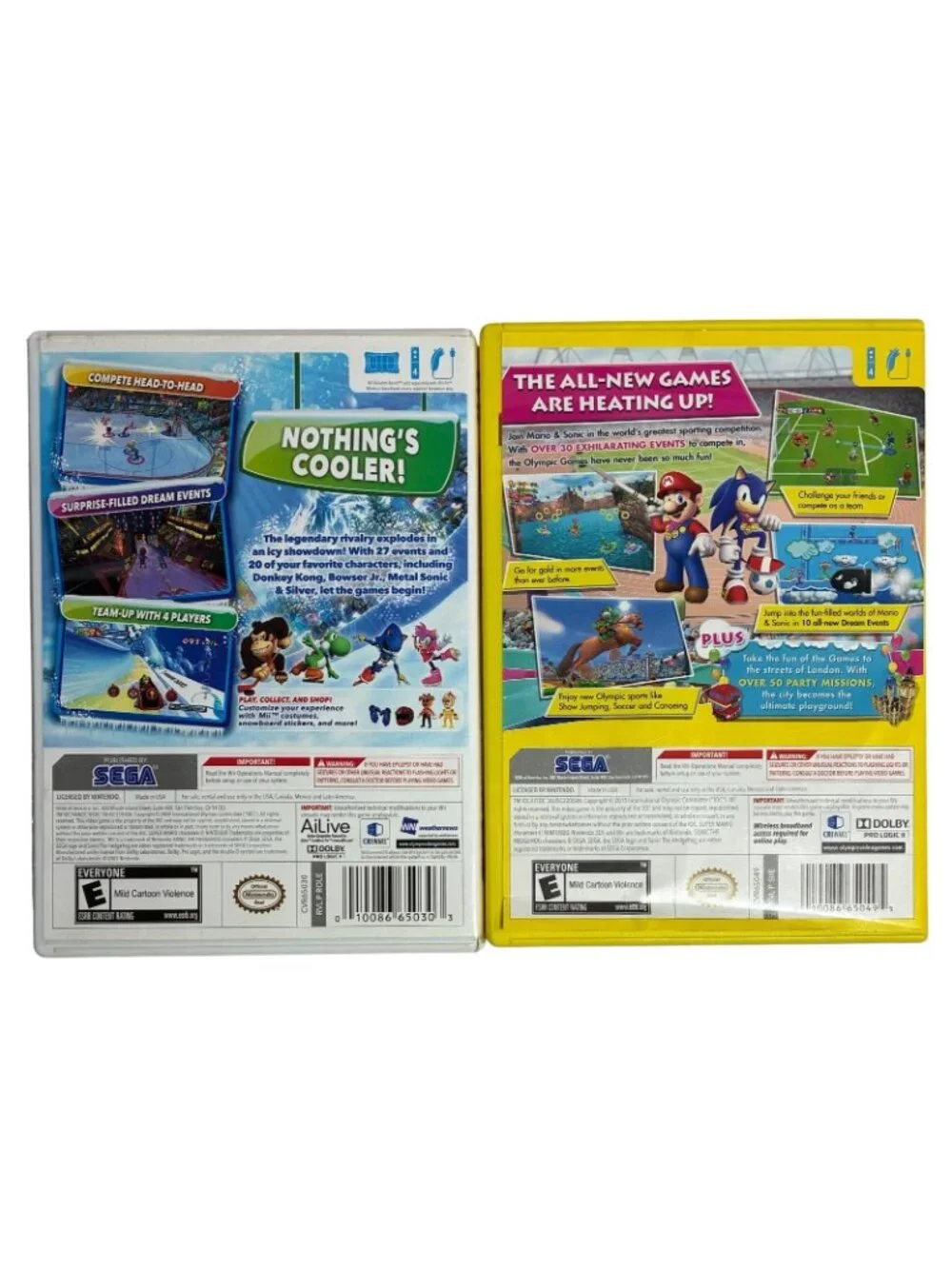 Mario & Sonic London 2012 Olympic Games & Winter Games Wii CIB Complete Tested